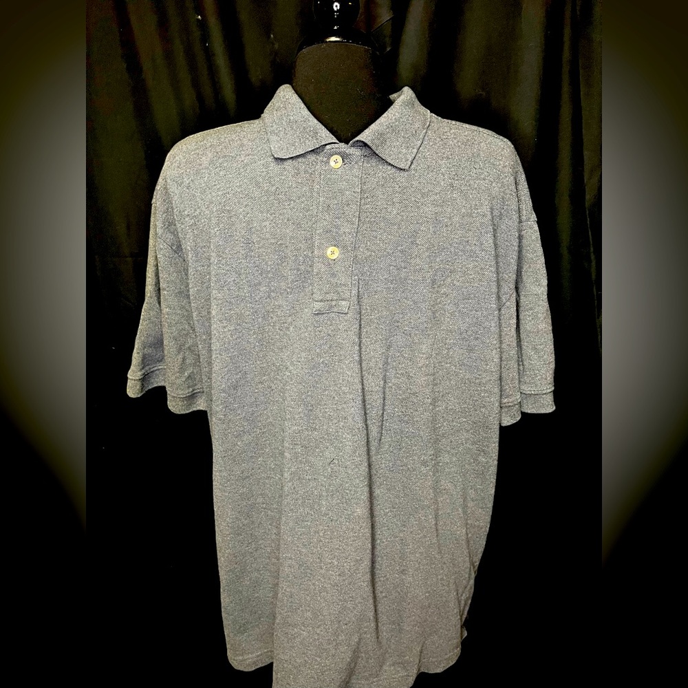 GAP Polo Shirt Mens XXL Heather Gray Short Sleeve Cotton Casual Golf Rugby